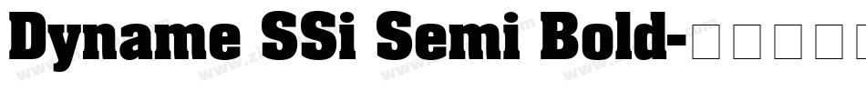 Dyname SSi Semi Bold字体转换